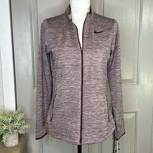 Nike Golf Dri Fit Zip Front Maroon Jacket Womens Size M